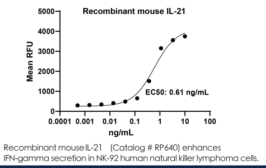 Mouse IL21 Recombinant Protein (HEK293 Expression) — Tag Free - Image 2